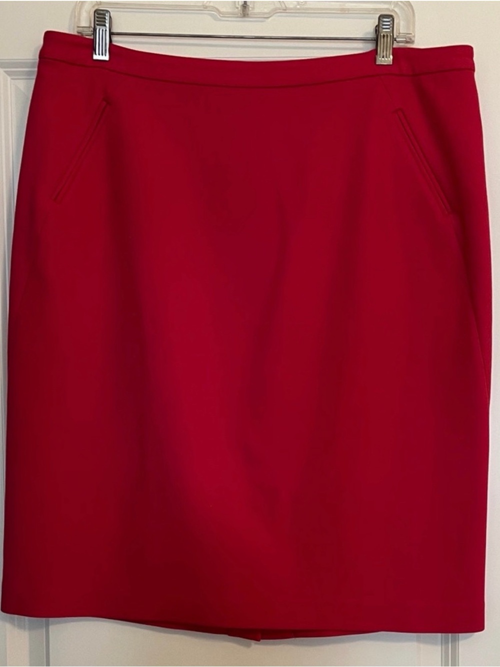 LOFT Red Pencil Skirt